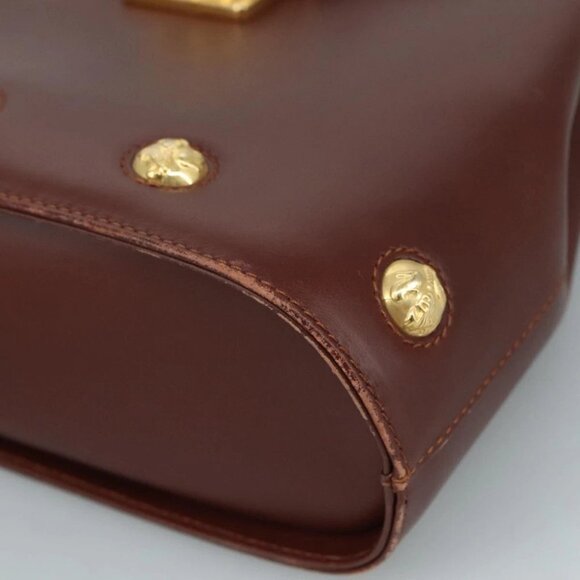 Salvatore Ferragamo Hand Bag Leather Brown Gold - Picture 9 of 15